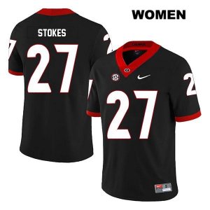 Women's Georgia Bulldogs NCAA #27 Eric Stokes Nike Stitched Black Legend Authentic College Football Jersey SIQ2454NW